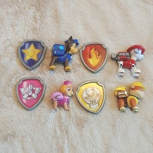 Paw Patrol Figurines with Badges